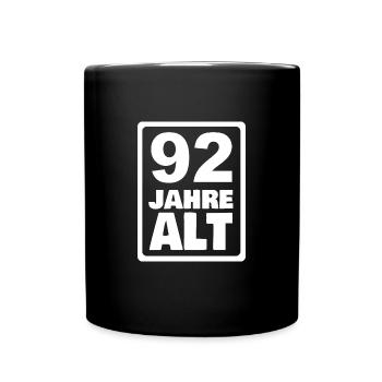 Age 92 - Full Colour Mug - black - Front