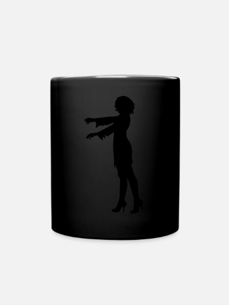 Zombie Frau - Zombie woman - Zombie Mom - Mug uni - noir