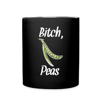 Vegan Vegan Pois Vegan Blanc - Mug uni - noir - Devant