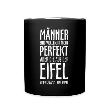 Die Männer aus der Eifel (Weiß) Eifeler Jungs - Tasse einfarbig - Schwarz - Vorne