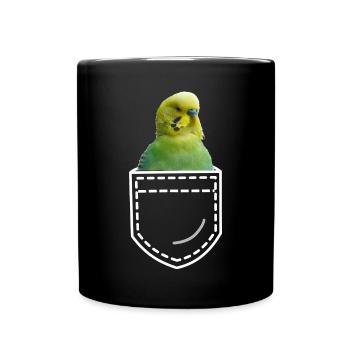 Perruche oiseau - Mug uni - noir - Devant
