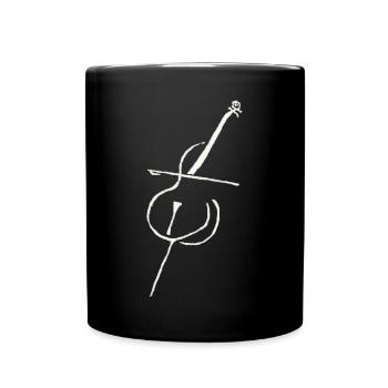 Pure cello white - Full Colour Mug - black - Front