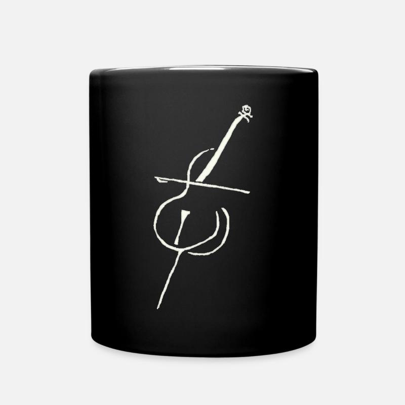 Cello weiß pur - Tasse einfarbig - Schwarz