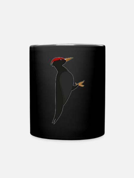 Graphique du pic noir – Portrait d’oiseau moderne - Mug uni - noir