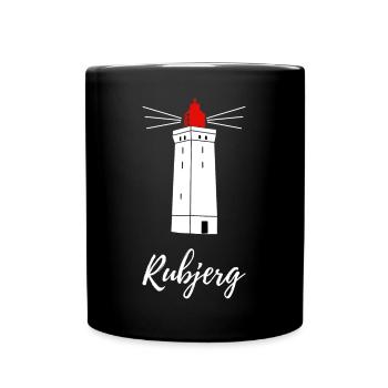 Lighthouse Rubjerg Denmark - Full Colour Mug - black - Front