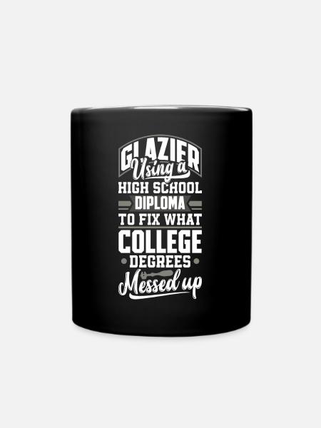 Glazier Window Fitter Pun - Tasse einfarbig - Schwarz