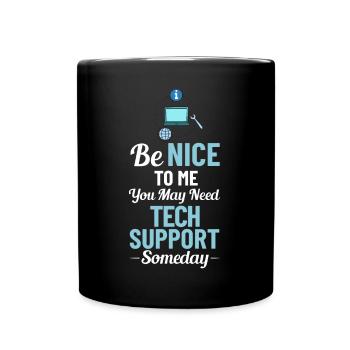Support technique Assistance technique informatique Helpdesk - Mug uni - noir - Devant