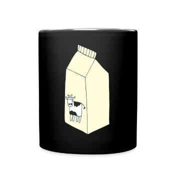 sac de lait - Mug uni - noir - Devant