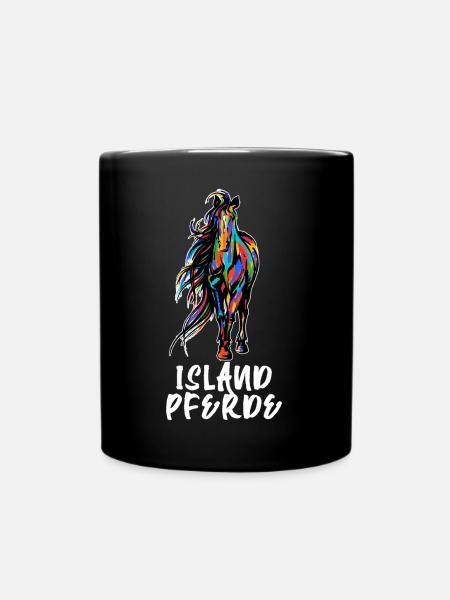Cool Islandpferde Hengst Pferde Spruch Pferdeliebe - Tasse einfarbig - Schwarz