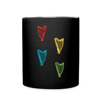 Joueur de harpe Musique de harpe Idée d’instrument à cordes - Mug uni - noir - Devant