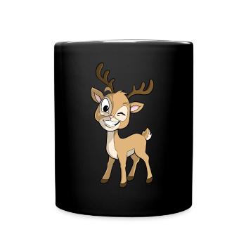 Chevreuil Red Deer Rennes - Mug uni - noir - Devant