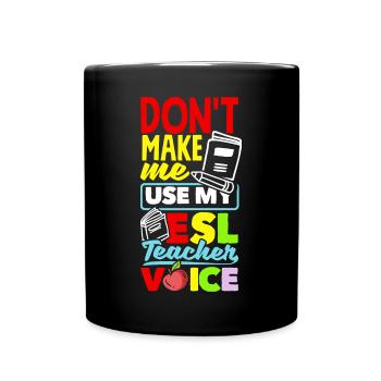 Professeur d’anglais langue ESL Linguiste Enseignement multilingue - Mug uni - noir - Devant