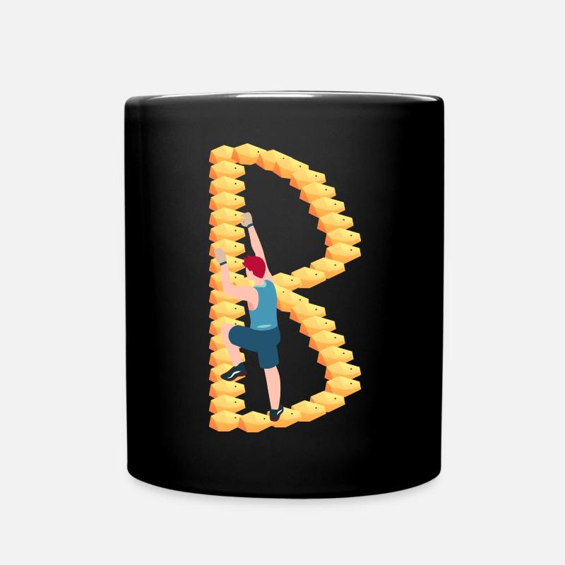 Escalade, Bloc, Escalade sportive, Mur d’escalade, Haut - Mug uni - noir