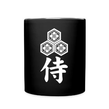 Samurai emblem of the white Asai clan - Full Colour Mug - black - Front