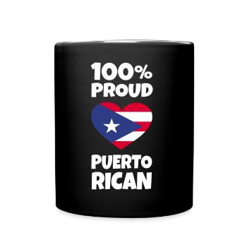 | du drapeau de Porto Rico Idées cadeaux portoricaines - Mug uni - noir - Devant