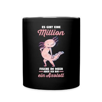 Axolotl - Tasse einfarbig - Schwarz - Vorne