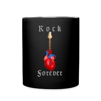 Rock Forever | Guitare, Musique, Concert, Festival - Mug uni - noir - Devant