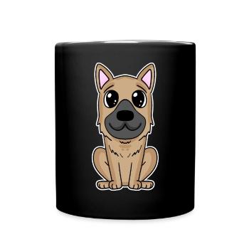 Deutscher Schäferhund Hund Hundebesitzer - Tasse einfarbig - Schwarz - Vorne