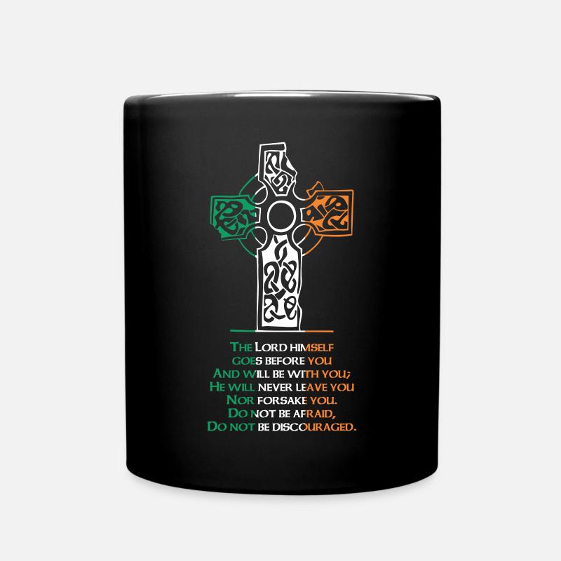 Celtic Cross - Full Colour Mug - black