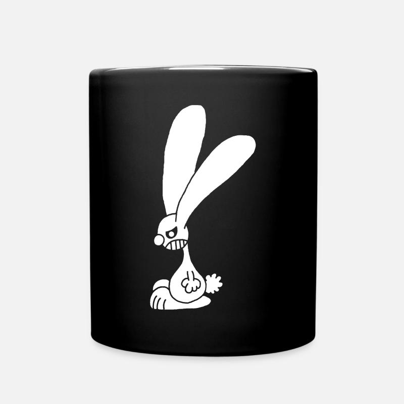 Lapin blanc grognon - Mug uni - noir