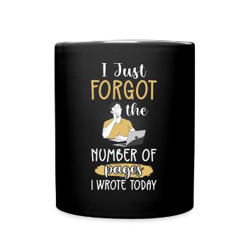 Ich habe nur die Anzahl der Seiten vergessen, die - Tasse einfarbig - Schwarz - Vorne