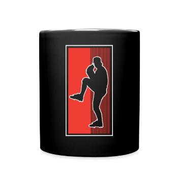 Baseball - Tasse einfarbig - Schwarz - Vorne