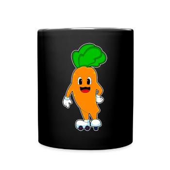 Karotte Rollschuhfahren Rollschuhe - Tasse einfarbig - Schwarz - Vorne