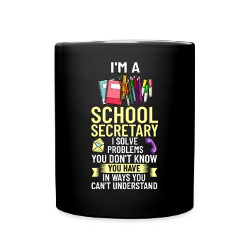 Secrétaire d’école Secrétariat de l’école Bureau du personnel - Mug uni - noir - Devant