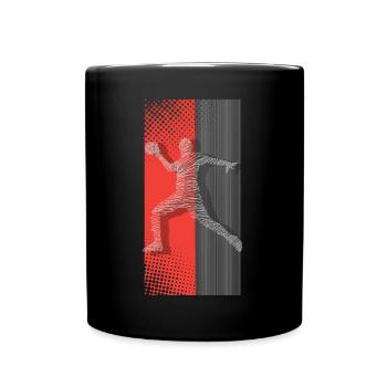 Handball Handballer - Tasse einfarbig - Schwarz - Vorne