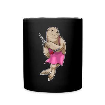 Sceaux-coiffeur Seal - Mug uni - noir - Devant