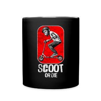 Stunt Scooter Monkey Does Tricks - Full Colour Mug - black - Front