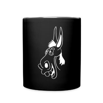White donkey - Full Colour Mug - black - Front