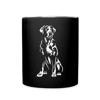 Large Swiss Mountain Dog "Black Edition" - Full Colour Mug - black - Front