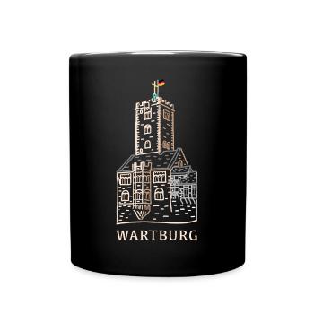 Wartburg, site du patrimoine mondial, Thuringe, Allemagne - Mug uni - noir - Devant