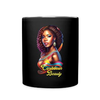 Caribbean girl beauty, nice caribbean girl tshir11 - Mug uni - noir - Devant