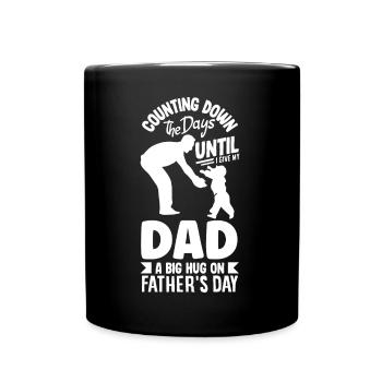 Counting Down the Days Father's Day - Tasse einfarbig - Schwarz - Vorne