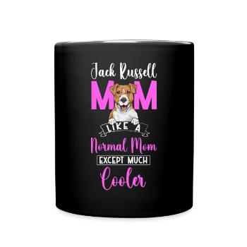 Jack Russell Terrier - Tasse einfarbig - Schwarz - Vorne