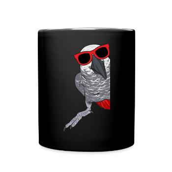 Graupapagei Perroquet gris d’Afrique Papagei - Mug uni - noir - Devant