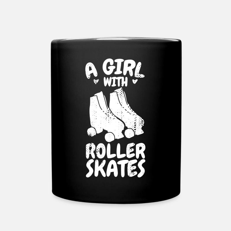 Rollschuhläuferin - Tasse einfarbig - Schwarz