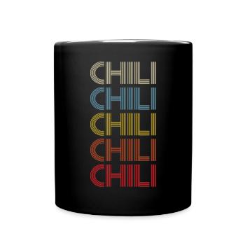 Pepper Retro Spicy Vintage Chili - Tasse einfarbig - Schwarz - Vorne