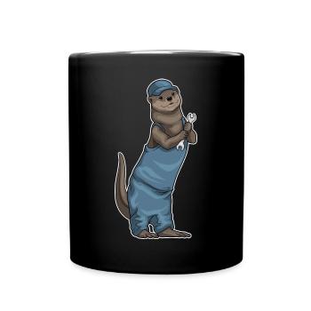 Atelier de clé mécanique Otter - Mug uni - noir - Devant