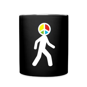 Mann des Friedens (weiß) - Tasse einfarbig - Schwarz - Vorne