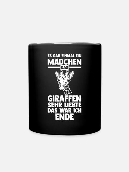 Giraffe Giraffen - Tasse einfarbig - Schwarz