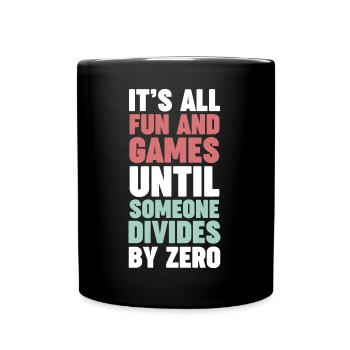 Nerd des mathématiques jusqu’à ce que quelqu’un divise par zéro - Mug uni - noir - Devant