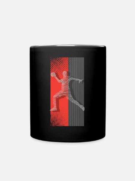 Handball Handballer - Tasse einfarbig - Schwarz