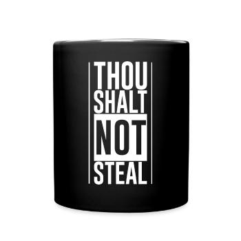Tu ne voleras point - Mug uni - noir - Devant