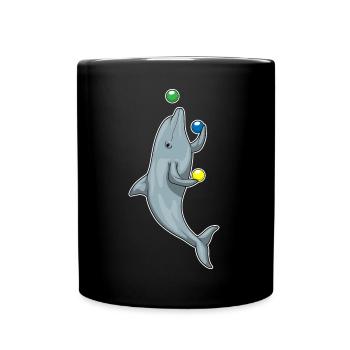 Jonglerie de jongleur de dauphin - Mug uni - noir - Devant