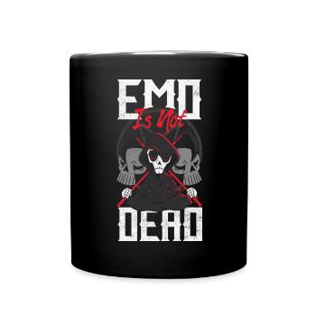 Emoticon Emo Is Not Dead Emocore Aesthetic - Tasse einfarbig - Schwarz - Vorne