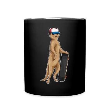 Suricate Skater Skateboard Sport - Mug uni - noir - Devant