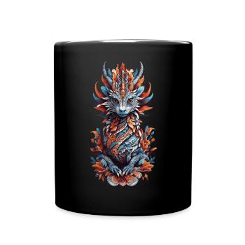 Dragons spirituels, mysticisme, Indiens & Chamanisme - Mug uni - noir - Devant